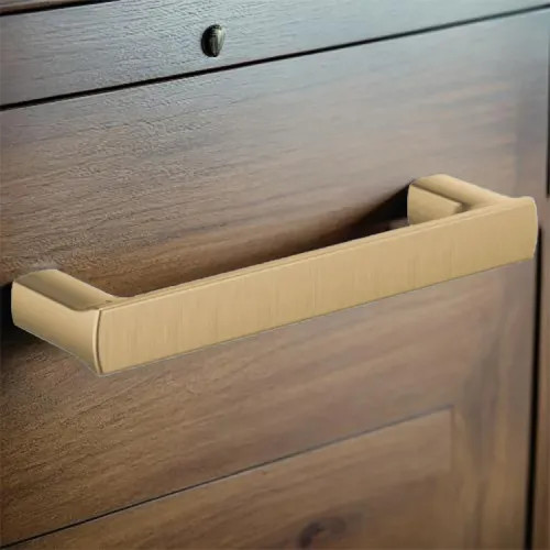 Brizo Kintsu 4" Drawer Pull with Mounting Hardware, Metal, Brilliance Luxe Gold - 699106-GL