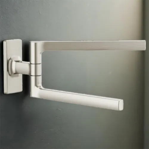 Brizo Kintsu 8" Wall-mounted Mini Pivoting Towel Bar, Dual Arm, Brilliance Luxe Nickel - 694707-NK