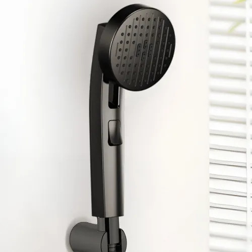 Brizo Kintsu Multi-Function Handshower with Push-Button, Dual Check Valve, WaterSense, 1.75 GPM, Brilliance Black Onyx - 88006-BNX