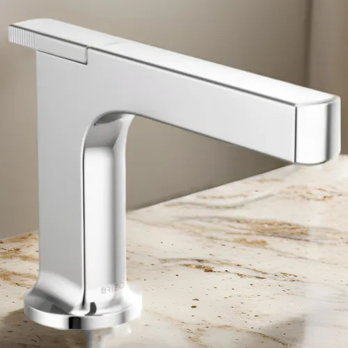 Brizo Kintsu Single-Handle Deck-Mount Bathroom Faucet, 1.2 GPM, Polished Chrome - 65006LF-PC-ECO