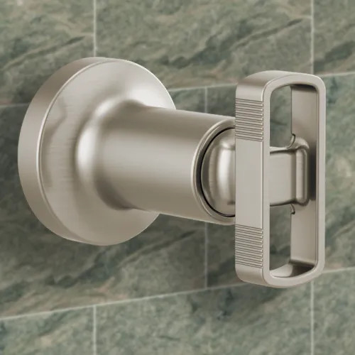 Brizo Kintsu Single Handle Volume Control Trim with Knob Handle, ADA, Brilliance Luxe Nickel - T66608-NK