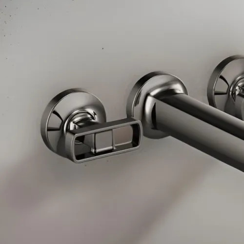 Brizo Metal Knob Handle Kit for Kintsu Wall Mount Tub Filler, ADA, Brilliance Black Onyx - HK70406-BNX