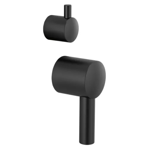 Brizo Odin Pressure Balance Diverter Top and Bottom Lever Handle Kit, ADA-Compliant, Matte Black - HL75P75-BL
