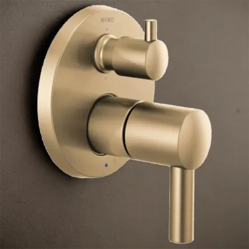 Brizo Odin Pressure Balance Valve with Integrated 6-Function Diverter Trim, 1/2" Rough-in, Brilliance Luxe Gold - T75P675-GLLHP