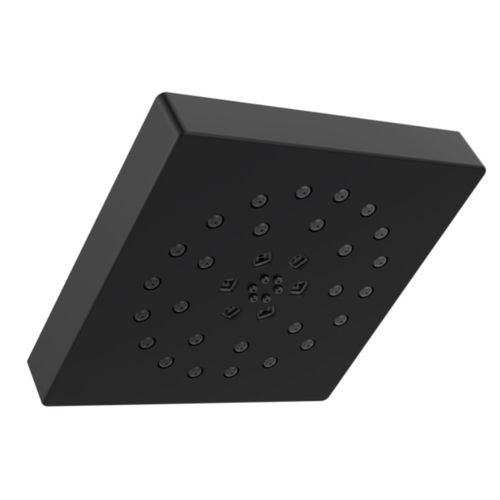 Delta 7" 4-Setting Square Shower Head, H2Okinetic, Touch-Clean, WaterSense, 1.75 GPM, Matte Black - 52484-BL