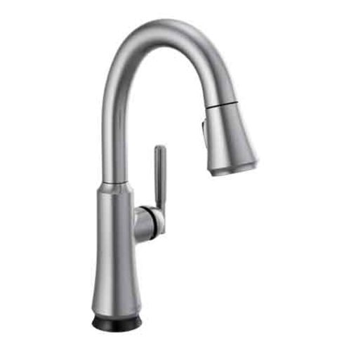 Delta Coranto Touch2O Single Handle Pull-Down Bar/Prep Faucet, Arctic Stainless - 9979T-AR-DST