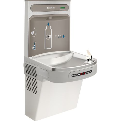 Elkay EZO8WSLK Hands-Free Water Cooler w/ EZH2O Bottle Filler - 8 GPH, Non-Filtered, 115v, Light Gray