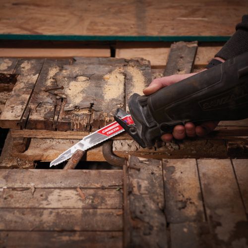 Milwaukee 25-Pack 9" 5 TPI AX Carbide Teeth Demolition Nail-Embedded Wood Cutting SAWZALL Reciprocating Saw Blades - 48-00-8526
