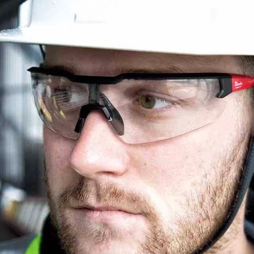 Milwaukee Clear Safety Glasses with Fog-Free Lenses and Flexible Nose Bridge - 48-73-2012
