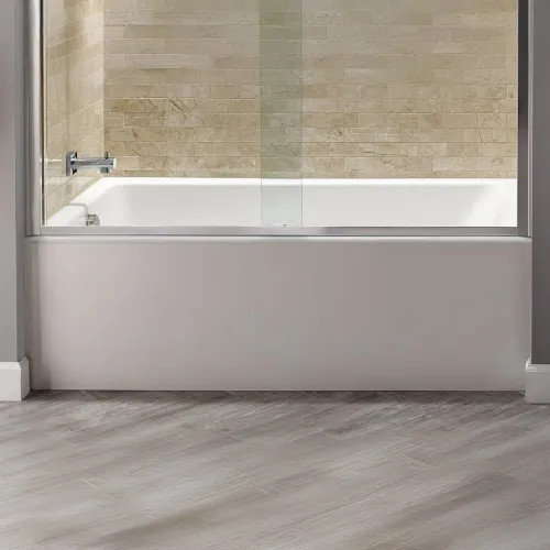 American Standard Studio 60in x 30in Soaker Tub with Built-In Apron, Lumbar Support, Left Drain, White - 2573202.020