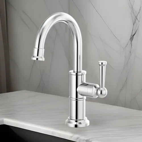 Brizo Artesso Single-Handle Cold Water Beverage Faucet, DIAMOND Seal, Lever Handle, ADA, 1.5 GPM, Polished Chrome - 61325LF-C-PC