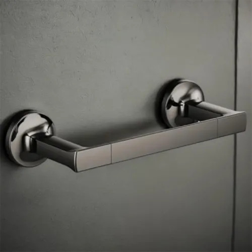 Brizo Kintsu 8" Wall-mounted Mini Towel Bar, Brilliance Black Onyx, Metal - 694706-BNX