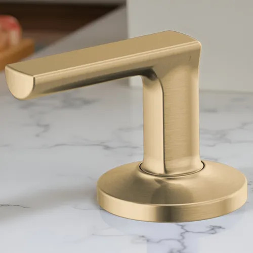 Brizo Kintsu Deck Mount Lever Handle Kit For 65306LF-GLLHP and 65306LF-GLLHP-ECO, Two Handles, Brilliance Luxe Gold - HL5306-GL