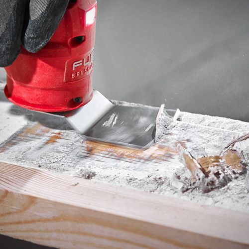 Milwaukee 2-Piece 2" Stainless Steel Universal Fit Rigid/Flex Scraper Multi-Tool Oscillating Blade Kit with OPEN-LOK Anchor - 49-25-2202