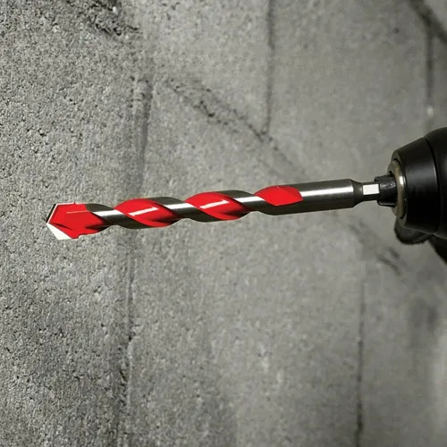Milwaukee 3/8" x 4" x 6" SHOCKWAVE Impact Duty Carbide Hammer Drill Bit with 1/4" Hex Shank and POWER TIP - 48-20-9021
