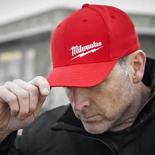 Milwaukee Small/Medium Fitted Hat with 3-1/2" Crown Depth and Curved Visor - 504R-S/M