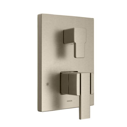 Moen 90 Degree M-CORE 3-Series Valve Trim w/ Transfer, Lever Handles, Brushed Nickel - UTS9011BN