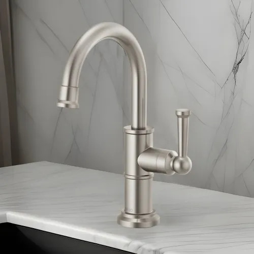 Brizo Artesso Single-Handle Cold Water Beverage Faucet, DIAMOND Seal, Lever Handle, ADA, 1.5 GPM, Brilliance Stainless - 61325LF-C-SS