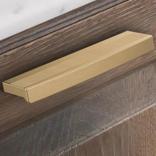 Brizo Kintsu Rectangular Metal Bin Pull, Brilliance Luxe Gold - 699107-GL