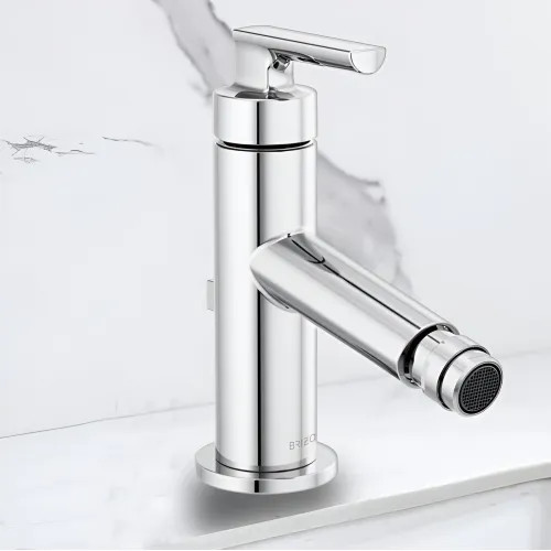 Brizo Kintsu Single-Handle Bidet Faucet with Metal Pop-Up, Lever Handle, Single-Hole, Polished Chrome - 68106-PC