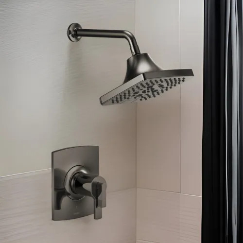 Brizo Kintsu TempAssure Thermostatic Shower Only Trim, Less Handle, 1.75 GPM, Brilliance Black Onyx - T60206-BNXLHP