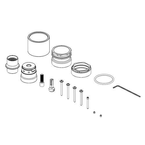 Brizo Kintsu Thermostatic Valve Trim Thick Wall Installation Kit, Brilliance Black Onyx - RP101619BNX