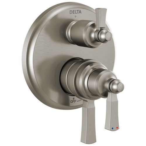 Delta Dorval Monitor 17 Series Two-Handle Valve Trim w/ 3-Function Diverter, Lever Handles, Stainless Steel - T27856-SS