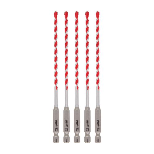 Milwaukee 5-Pack 5/32" SHOCKWAVE Carbide Hammer Drill Bits with 1/4in Hex Shank  - 48-20-9155