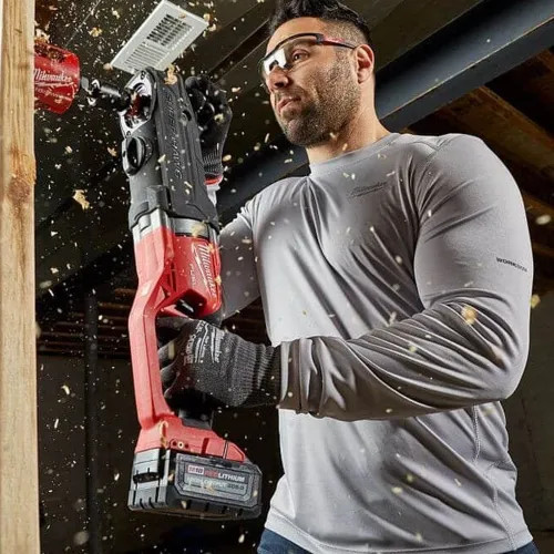 Milwaukee XL WORKSKIN Lightweight Performance Shirt, Long Sleeve, Gray, 415GXL