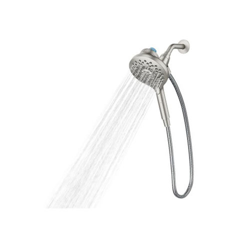Moen 5-5/8in Aromatherapy Hand Shower, 6-Spray Function, Magnetix Docking System, Spot Resist, Eco-Performance, 1.75 GPM, Brushed Nickel - 208H2SRN