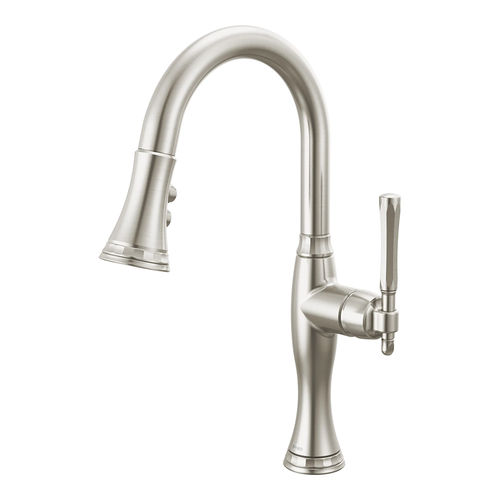 Brizo Tulham Single Handle Pull-Down Bar/Prep Faucet, Stainless Steel - 63958LF-SS