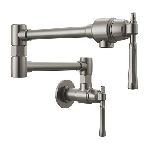 Brizo Tulham Wall-Mount Pot Filler Faucet, Luxe Steel - 62858LF-SL