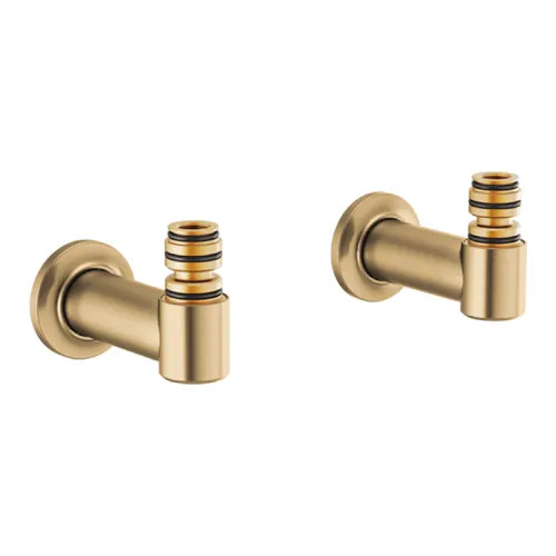 Brizo Wall Mount Tub Filler Unions with Dual Column Design, Brilliance Luxe Gold - T71764-GL
