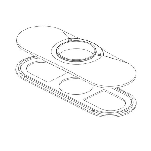 Delta RP101575BL Galeon Escutcheon, Matte Black 