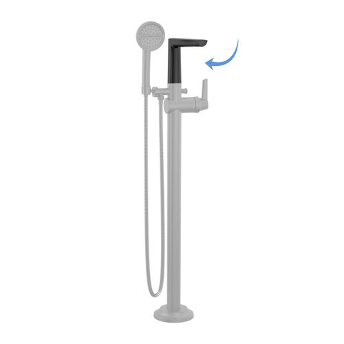 Delta RP101756BL Galeon Floor Mount Tub Filler Spout, Matte Black