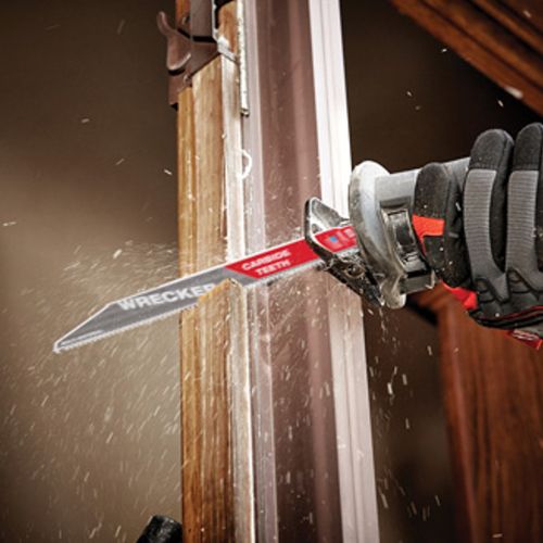 Milwaukee 6" 6 TPI WRECKER Carbide Teeth Multi-Material Cutting SAWZALL Reciprocating Saw Blade, 1-Pack - 48-00-5241