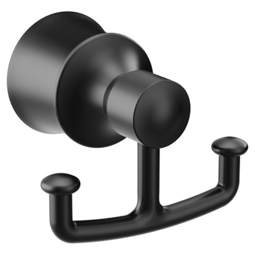 Moen Dartmoor Pro-Fit Robe Hook, Zinc Constructed, Matte Black - YB2103BL