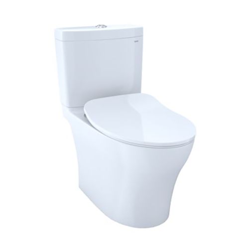 TOTO Aquia IV Two-Piece Toilet w/ SS234 SoftClose Seat, 1.28/0.9 GPF, Elongated, WASHLET , Cotton White - MS446234CEMFGN#01