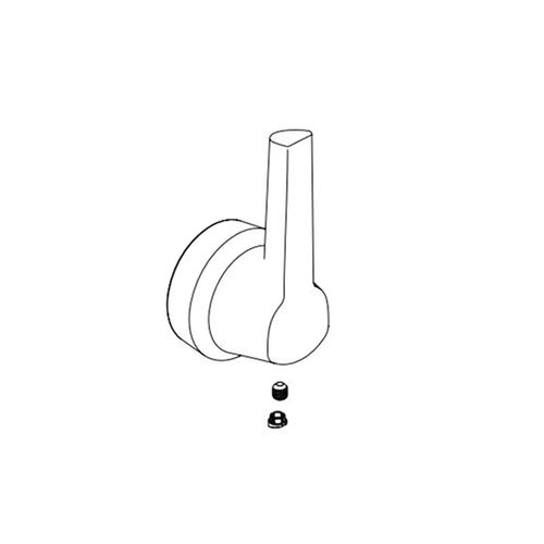 Delta Galeon 14S Shower Handle, Set Screw and Button, Matte Black - RP101739BL
