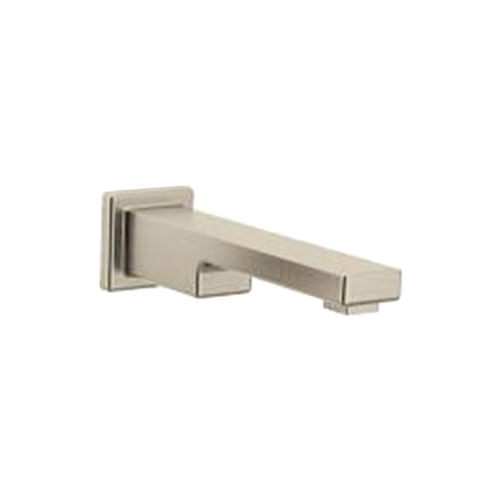 Moen 10-inch Non-Diverter Wall-Mount Brushed Nickel Tub Spout, M-PACT, 1/2-inch Connection Size, Slip Fit - TFS3898BN