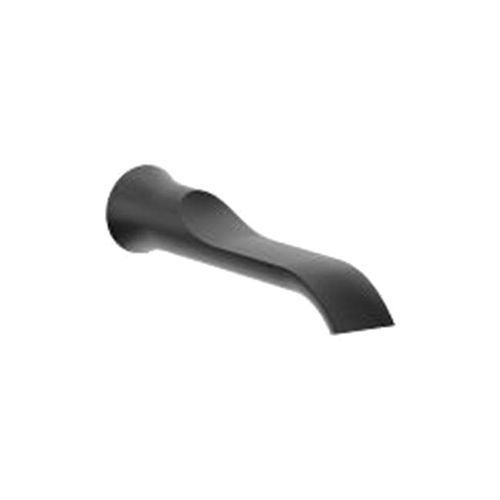 Moen Doux Wall Mounted Matte Black Non-Diverting Tub Spout, 1/2-inch Connection Size, M-PACT Valve System - TFS3836BL