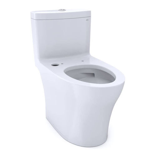 TOTO Aquia IV One-Piece Elongated Toilet, Sanagloss, WASHLET , Cotton White - CST646CEMFGNAT40#01