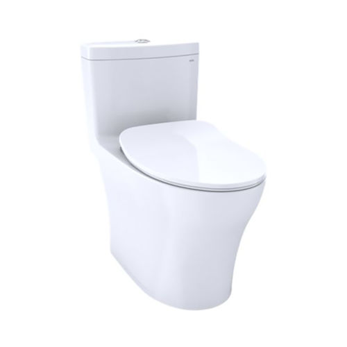 TOTO Aquia IV One-Piece Elongated Toilet, Sanagloss, WASHLET , Cotton White - MS646234CEMFGN#01