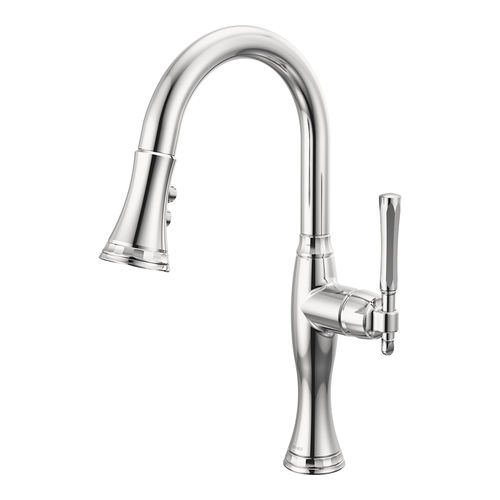 Brizo Tulham Single Handle Pull-Down Bar/Prep Faucet, Chrome - 63958LF-PC