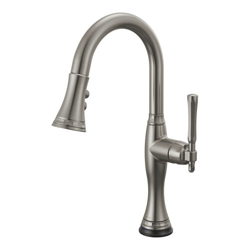 Brizo Tulham SmartTouch Single Handle Pull-Down Bar/Prep Faucet, Luxe Steel - 64958LF-SL