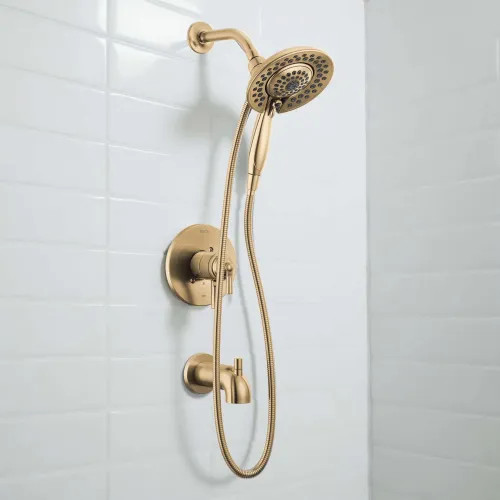 Delta Saylor Monitor 17 Series Tub & Shower Trim with In2ition, Touch-Clean, 1.75 GPM, Champagne Bronze - T17435-CZ-I