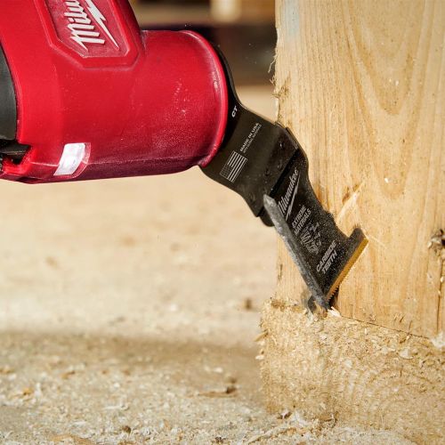 Milwaukee 2-Pack OPEN-LOK 1-3/8" Titanium Enhanced Carbide Teeth Multi-Material Blade for Oscillating Multi-Tools - 49-25-1522