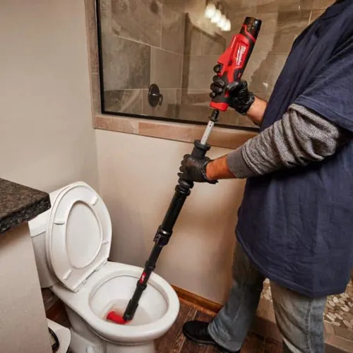 Milwaukee M12 TrapSnake Cordless Toilet Auger with Battery and Charger, 6 ft Drain Cleaning Kit - 3576-21