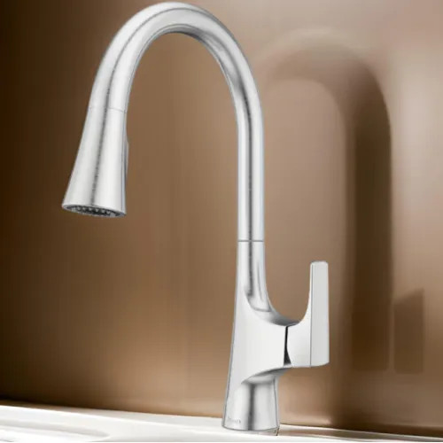 Pfister Norden Single-Handle Pull-Down Kitchen Faucet, Auto-Align, Pforever Seal, 1.8 GPM, Stainless Steel - GT529-NRS