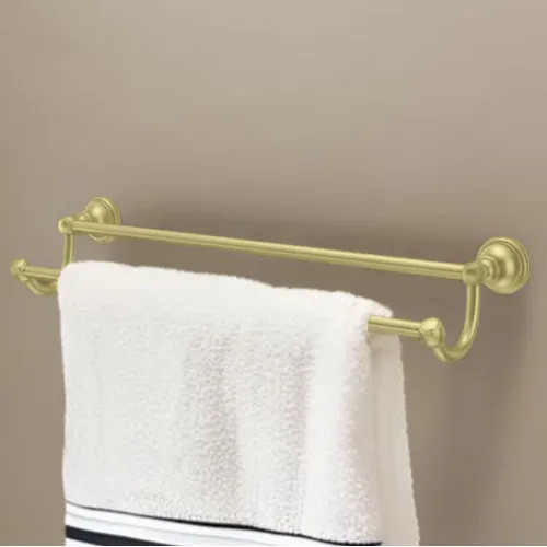 Pfister Tisbury 24" Double Towel Bar with Mounting Hardware, Concealed Screw, Metal, Brushed Gold - BTB-TB2BG